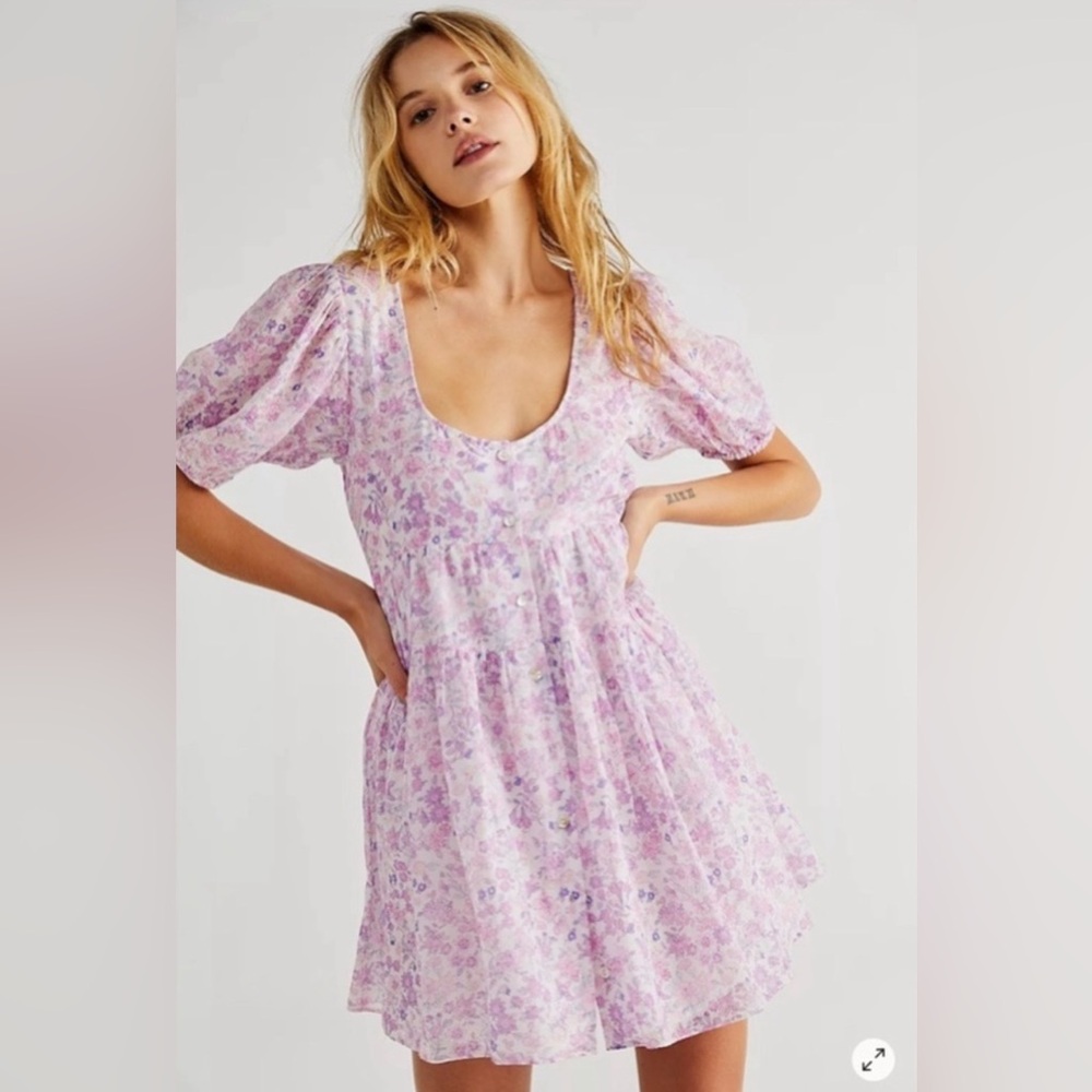 LOVE SHACK FANCY Floral Mini Dress Sz Medium